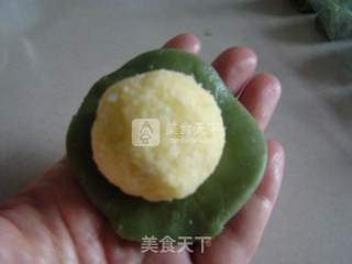 抹茶椰蓉开口酥的做法步骤：13