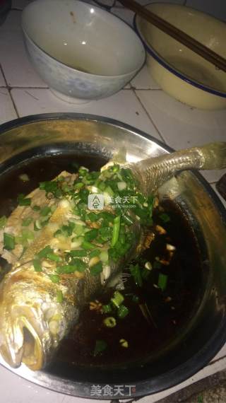 油葱黄鱼的做法步骤：11