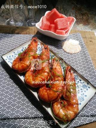 小策海鲜今日菜谱：红烧大虾 竹节虾 九节虾 大明虾的做法步骤：7