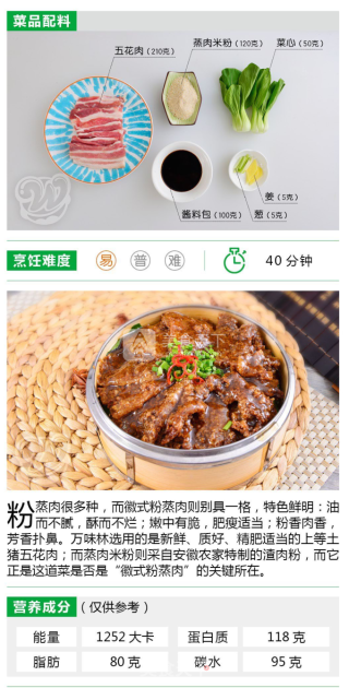 万味林净菜：教你做正宗徽式粉蒸肉的做法步骤：2