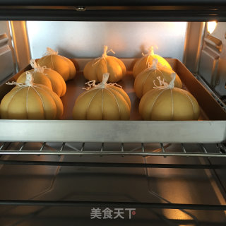 红豆沙南瓜面包的做法步骤：21