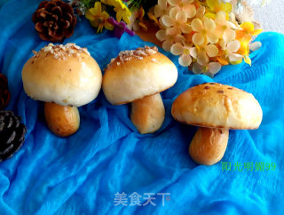 小蘑菇蔬菜面包的做法步骤：16