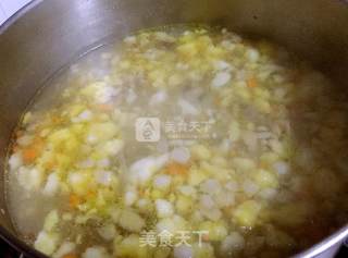 时蔬虾仁疙瘩汤的做法步骤：14