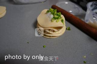 废饺子皮做的葱油饼的做法步骤：3