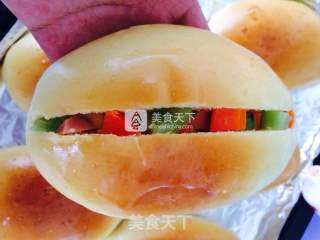 简单色拉面包的做法步骤：11