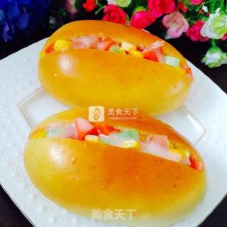简单色拉面包的做法步骤：14