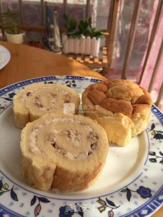 核桃果仁蛋糕卷的做法步骤：12