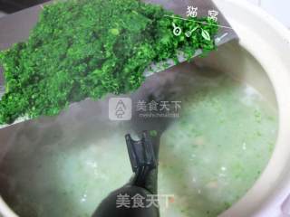 荠菜瘦肉粥的做法步骤：9