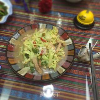 花菜炒肉的做法步骤：10