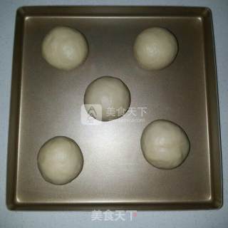 椰香绿豆馅餐包的做法步骤：16