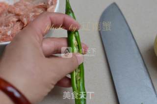青椒酿肉的做法步骤：3