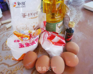 葡萄干芝麻  八寸戚风蛋糕的做法步骤：1