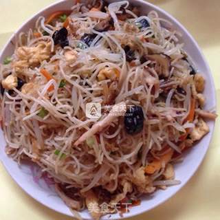 温州特色美食～炒粉干（0添加味精）的做法步骤：6