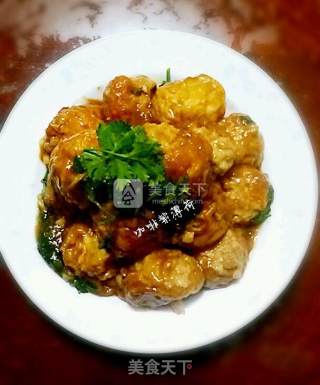 面筋塞肉的做法步骤：17