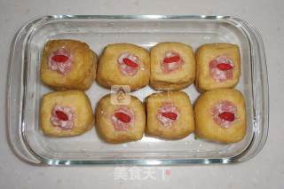 蒜蓉油豆腐塞肉的做法步骤：4