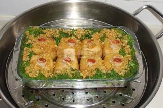 蒜蓉油豆腐塞肉的做法步骤：10