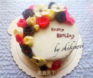 裱花生日蛋糕的做法步骤：31