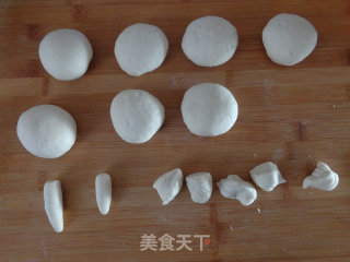 蘑菇豆沙包的做法步骤：2