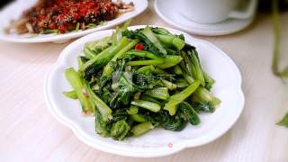 蒜蓉炒菜芯的做法步骤：8