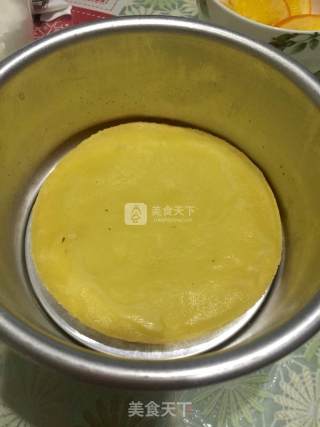 黄桃橙香慕斯蛋糕 6寸的做法步骤：5