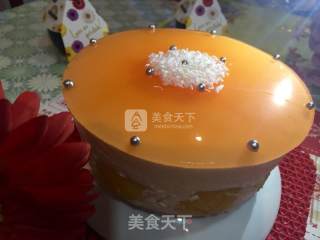 黄桃橙香慕斯蛋糕 6寸的做法步骤：17
