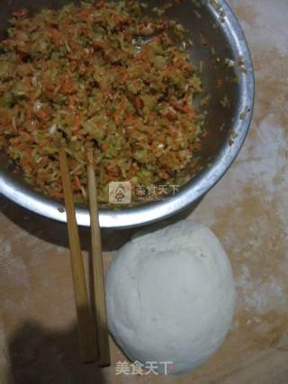 蚝油黄金翡翠白玉蒸饺儿（胡萝卜，青萝卜蚝油大蒸饺）的做法步骤：4