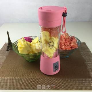 西柚与菠萝汁的做法步骤：2