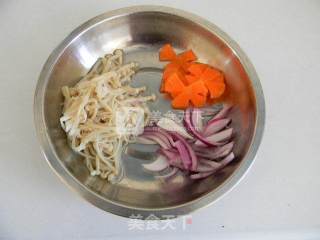 烤箱版生菜金针菇的做法步骤：3