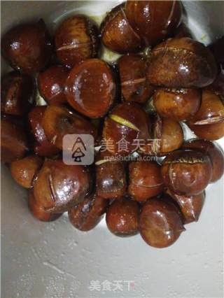 微波炉版桂花糖炒栗子的做法步骤：9