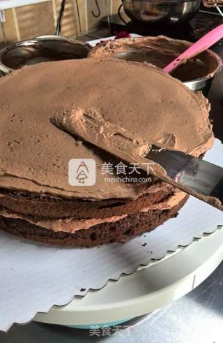 巧克力奶油蛋糕的做法步骤：17