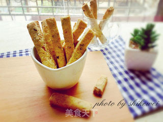 海苔肉松咸酥饼干条的做法步骤：11