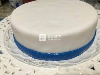 青花翻糖蛋糕的做法步骤：9
