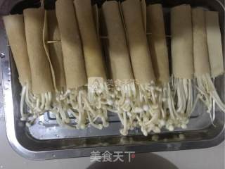 豆皮金针卷的做法步骤：2
