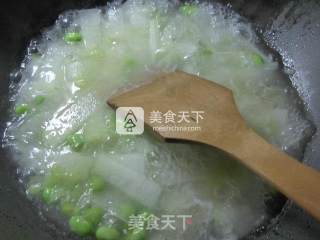 榨菜丝毛豆煮冬瓜的做法步骤：3