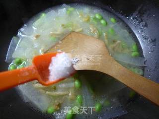 榨菜丝毛豆煮冬瓜的做法步骤：6