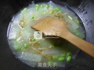 榨菜丝毛豆煮冬瓜的做法步骤：7