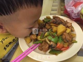 土豆青椒烧鸡的做法步骤：11