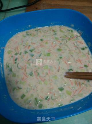 葱香胡萝卜软饼的做法步骤：2
