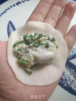 小策海鲜今日菜谱：生蚝煎饺 牡蛎，海蛎，韭菜豆腐饺子的做法步骤：3