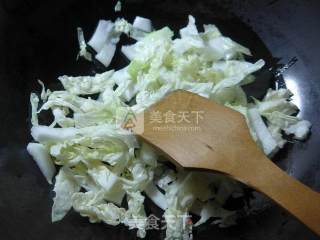 番茄白菜波纹面的做法步骤：2
