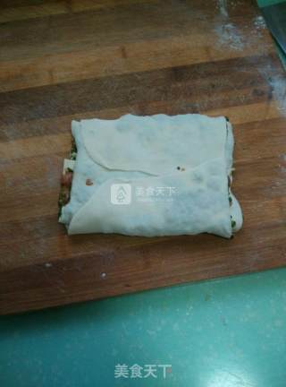 茼蒿肉馅千层饼的做法步骤：6
