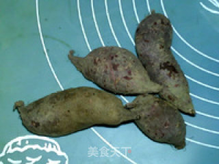 紫地瓜饼的做法步骤：2