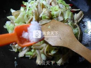 牛肚炒圆白菜的做法步骤：8