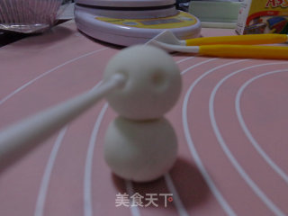 雪人翻糖杯子蛋糕的做法步骤：4