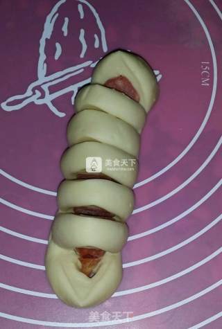 火腿葱香面包的做法步骤：5