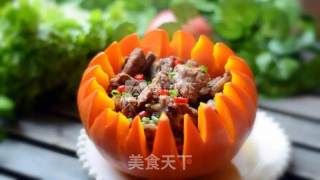 金瓜蒸排骨的做法步骤：10