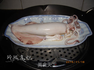 五彩酿鱿鱼的做法步骤：9