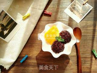芒果白雪黑糯米甜甜的做法步骤：12