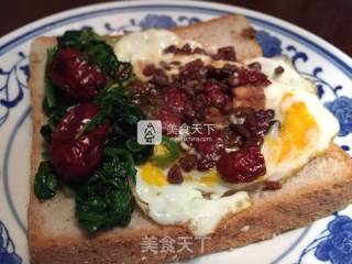 安小姐的早餐铺～谷麦蛋吐司的做法步骤：3