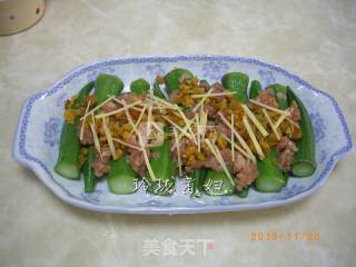 肉沫蒸秋葵的做法步骤：4